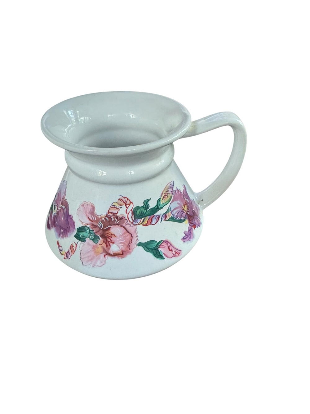 Vintage Royal Iris No Spill Travel Mug Potpourri Press 10 oz. Made In Korea 1992